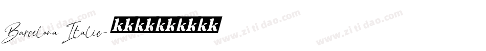 Barcelona Italic字体转换